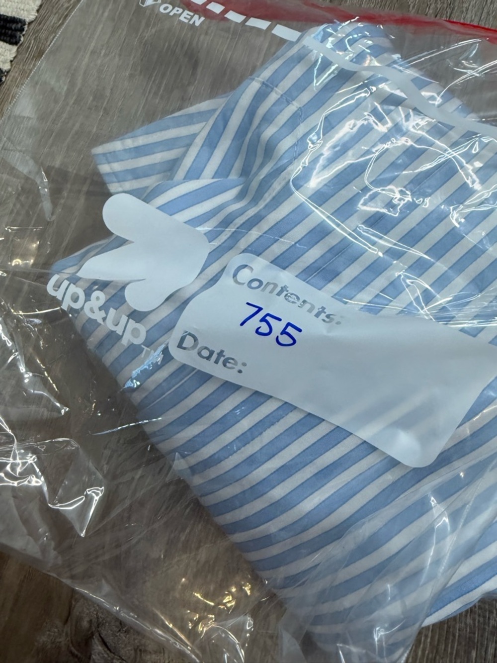 Seed Heritage Cotton Stripe Shirt in Frost Blue Stripe Size 8 - Picture 11 of 11
